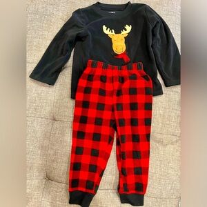 Carters toddler 2T boys fleece pajama set